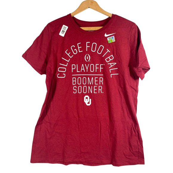 OU Nike T Shirt Womens Size XL Oklahoma Sooners College Football Boomer Sooner - Picture 1 of 8